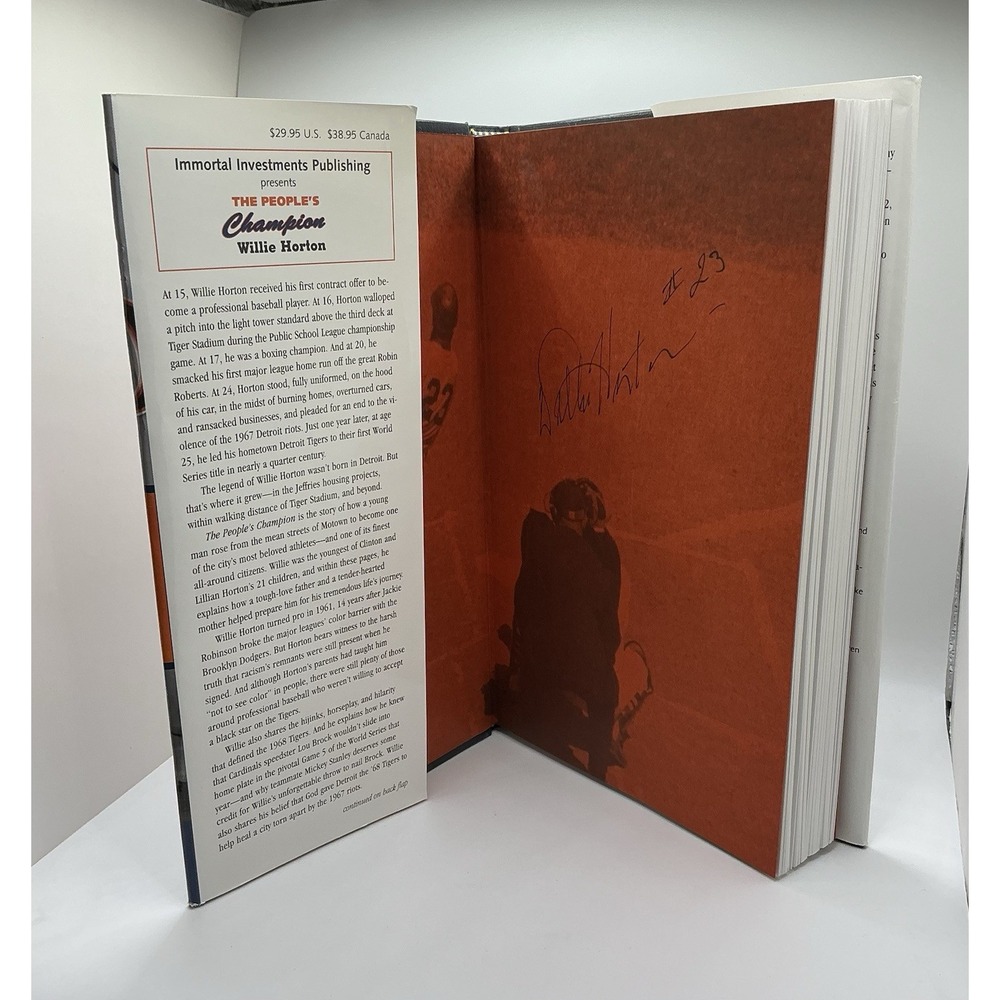 SIGNED Willie Horton The People's Champion Book Autographed Detroit Tigers #23